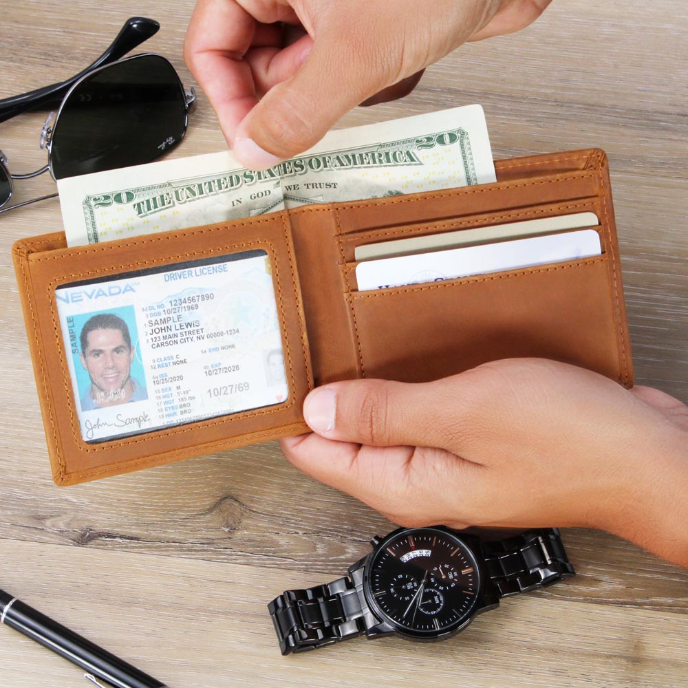 Nothing Inside, I'm a Dad! - Graphic Leather Wallet