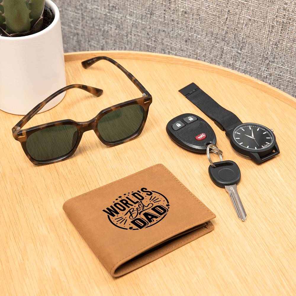 World's Best Dad - Graphic Leather Wallet