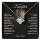 To My Daughter, You Will Always Be My Baby Girl -Love Knot Necklace