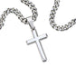 Artisan Cross Necklace on Cuban Chain