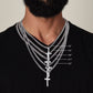 Artisan Cross Necklace on Cuban Chain