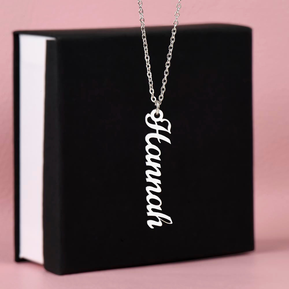 Vertical Style Name Necklace