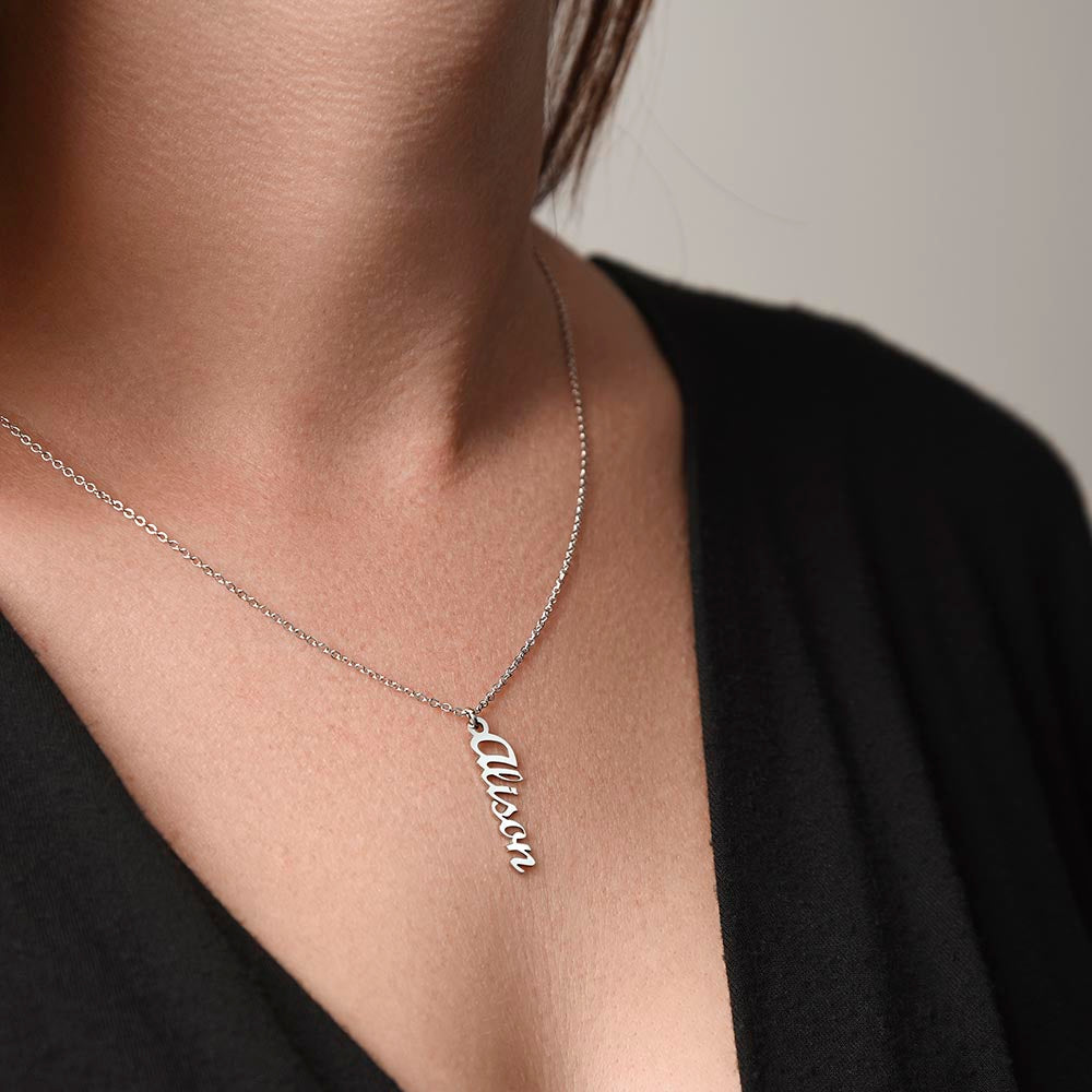 Vertical Style Name Necklace