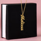 Vertical Style Name Necklace