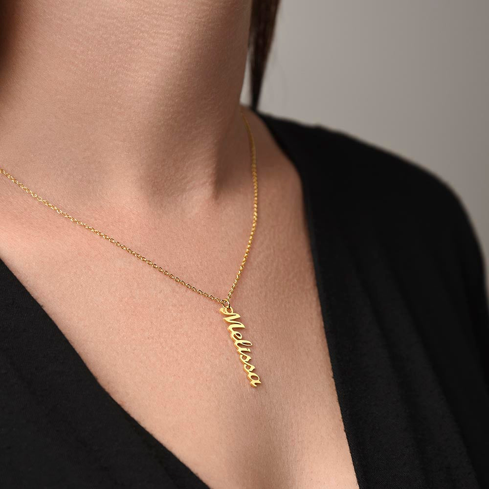 Vertical Style Name Necklace