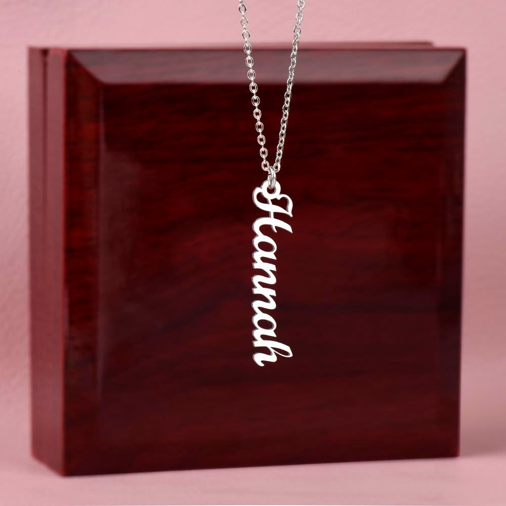 Vertical Style Name Necklace